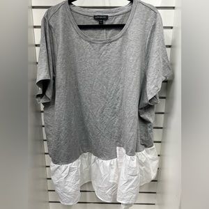 Lane Bryant 26 / 28 Gray Short Sleeve Top